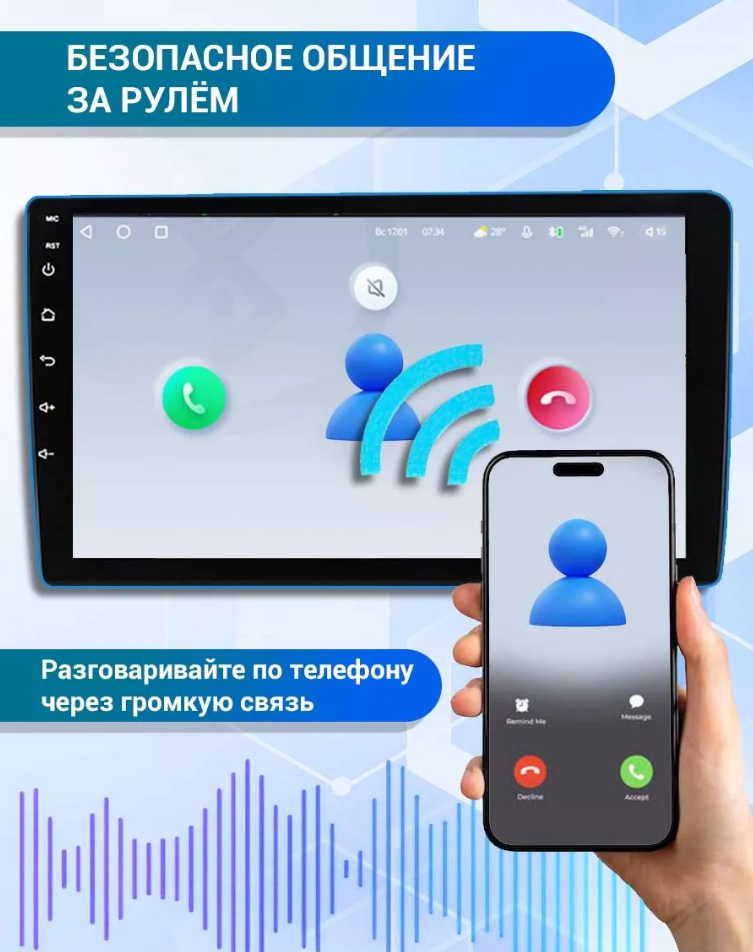 Sirena V4 PRO ОС Android Память 6/128, Wi-Fi, 4G, QLED экран. Звуковой процессор DSP. Процессор 8 ядер.